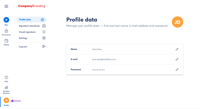Profile data 1